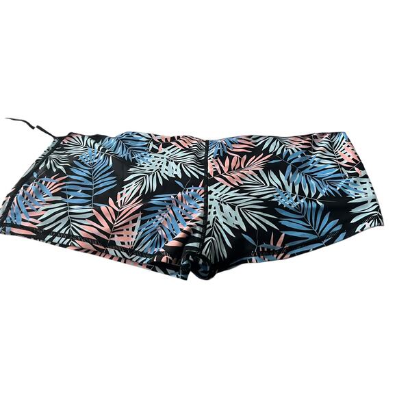 UNIQUEBELLA LONG SLV ZIP FRONT 1-PIECE SWIM DRESS, WOMENS, 3XL, BLUE PINK BLACK - Picture 9 of 11